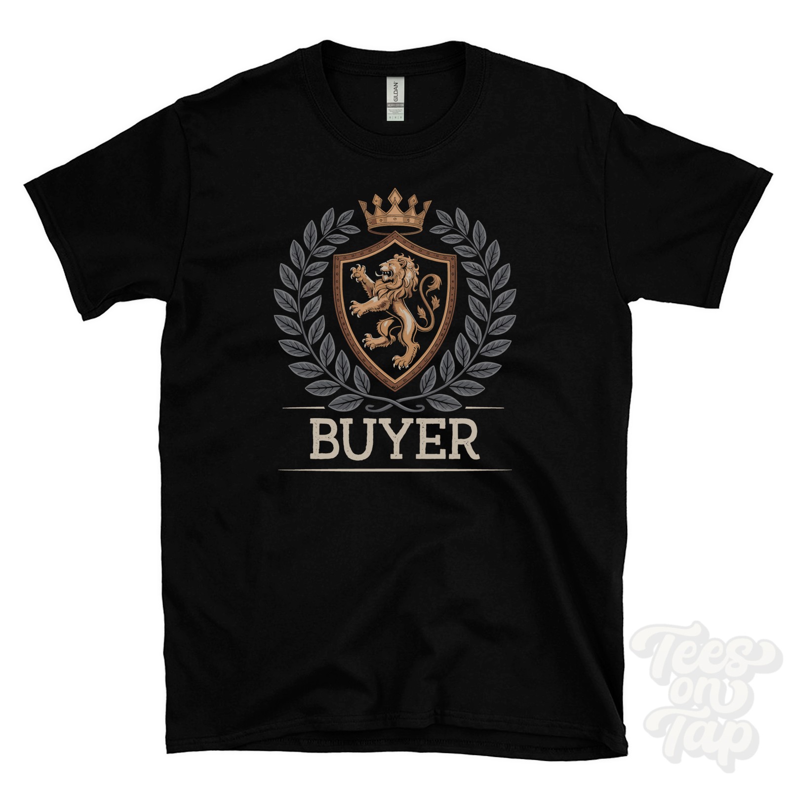 BUYER FANTASY COAT OF ARMS T-SHIRT novelty parody family name crest gallery