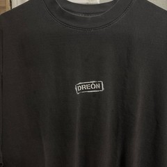 Dre’on Men’s 2XL Black Double-Sided Logo Graphic Tee Crew Neck Short Sleeve