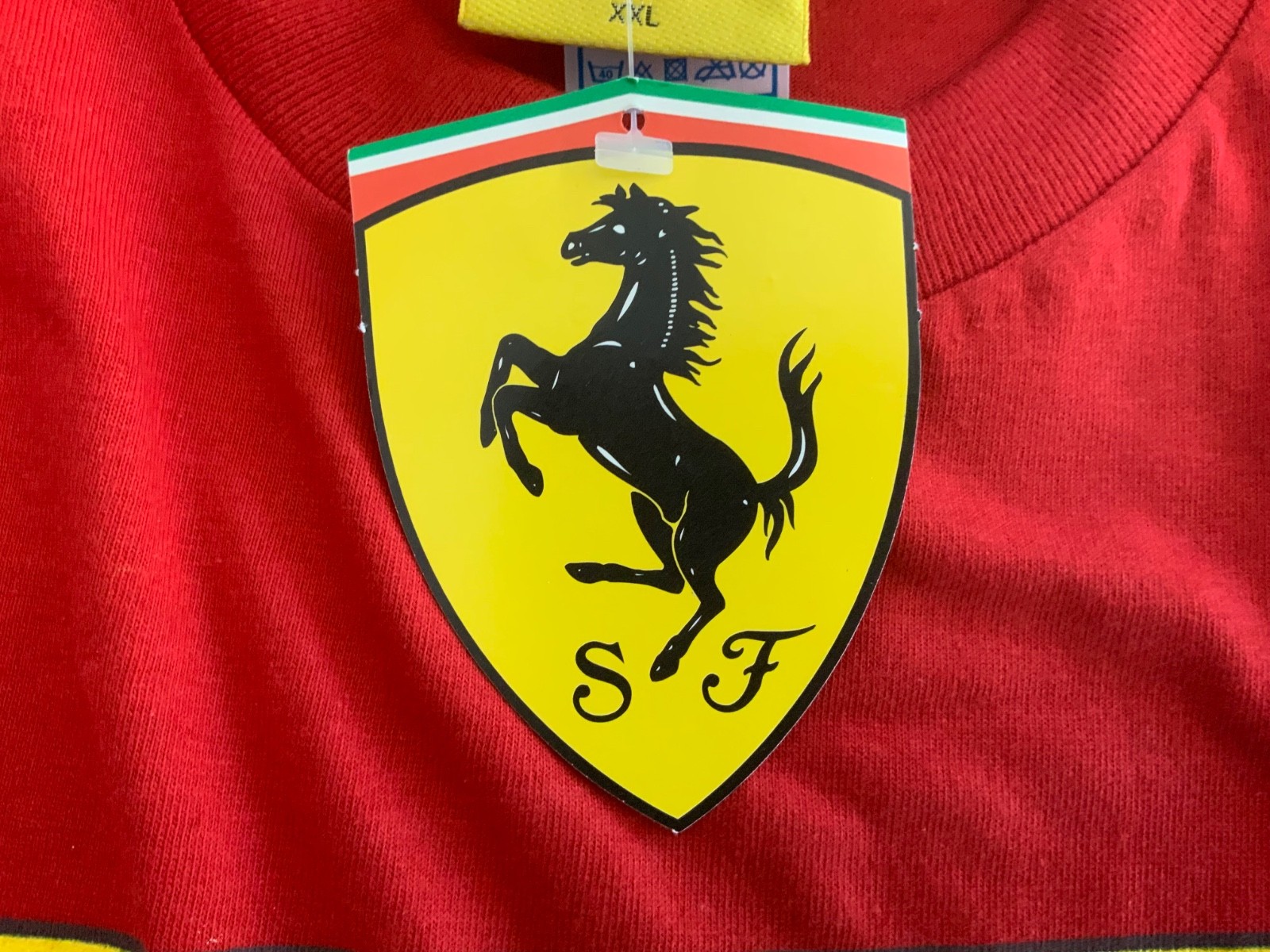 VTG NEW W/TAG 1996 SPA Official Ferrari F310B Double Sided RED Graphic Shirt XXL gallery