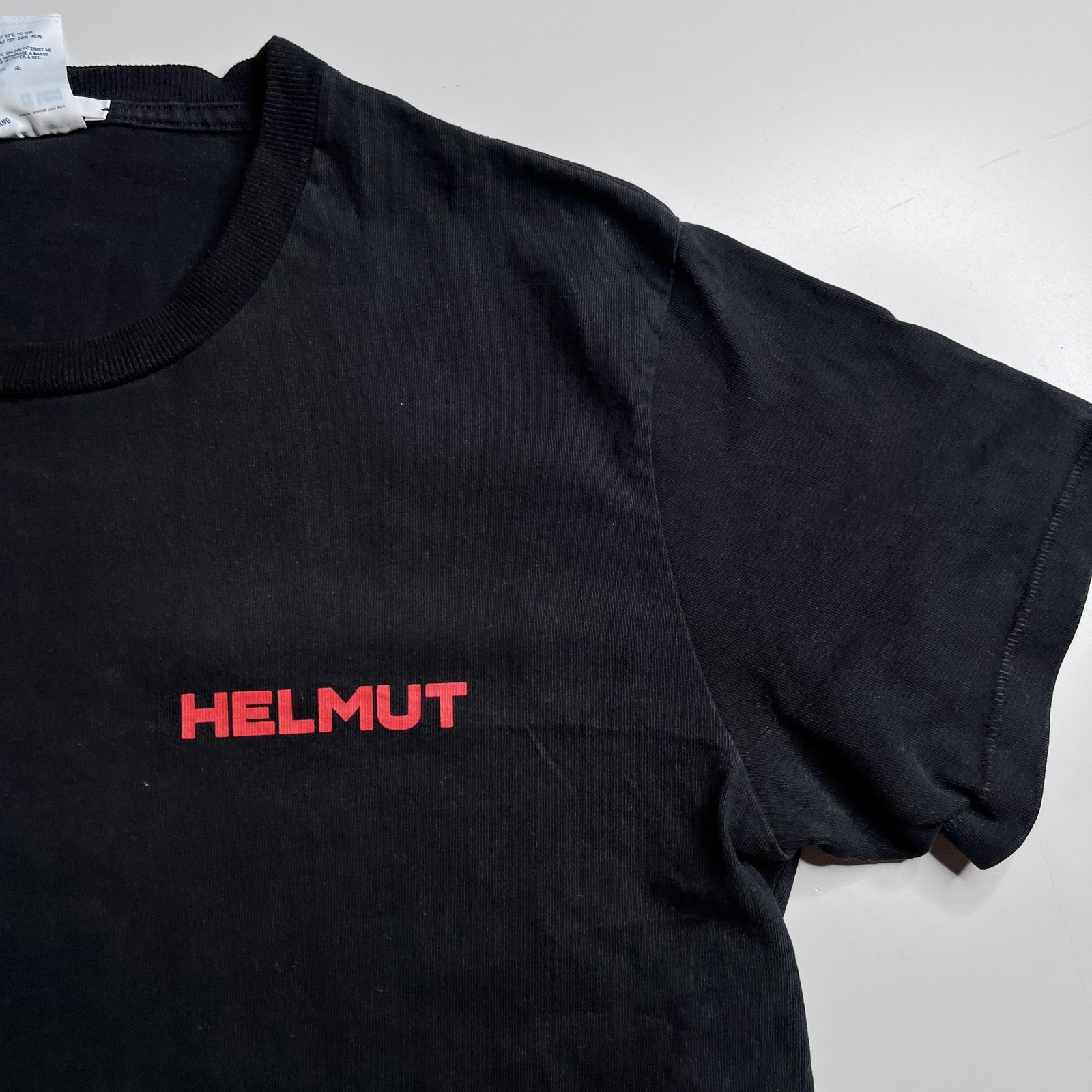 Helmut Lang Shirt Mens XL Black In Lang We Trust Graphic Slogan Tee 2018 gallery