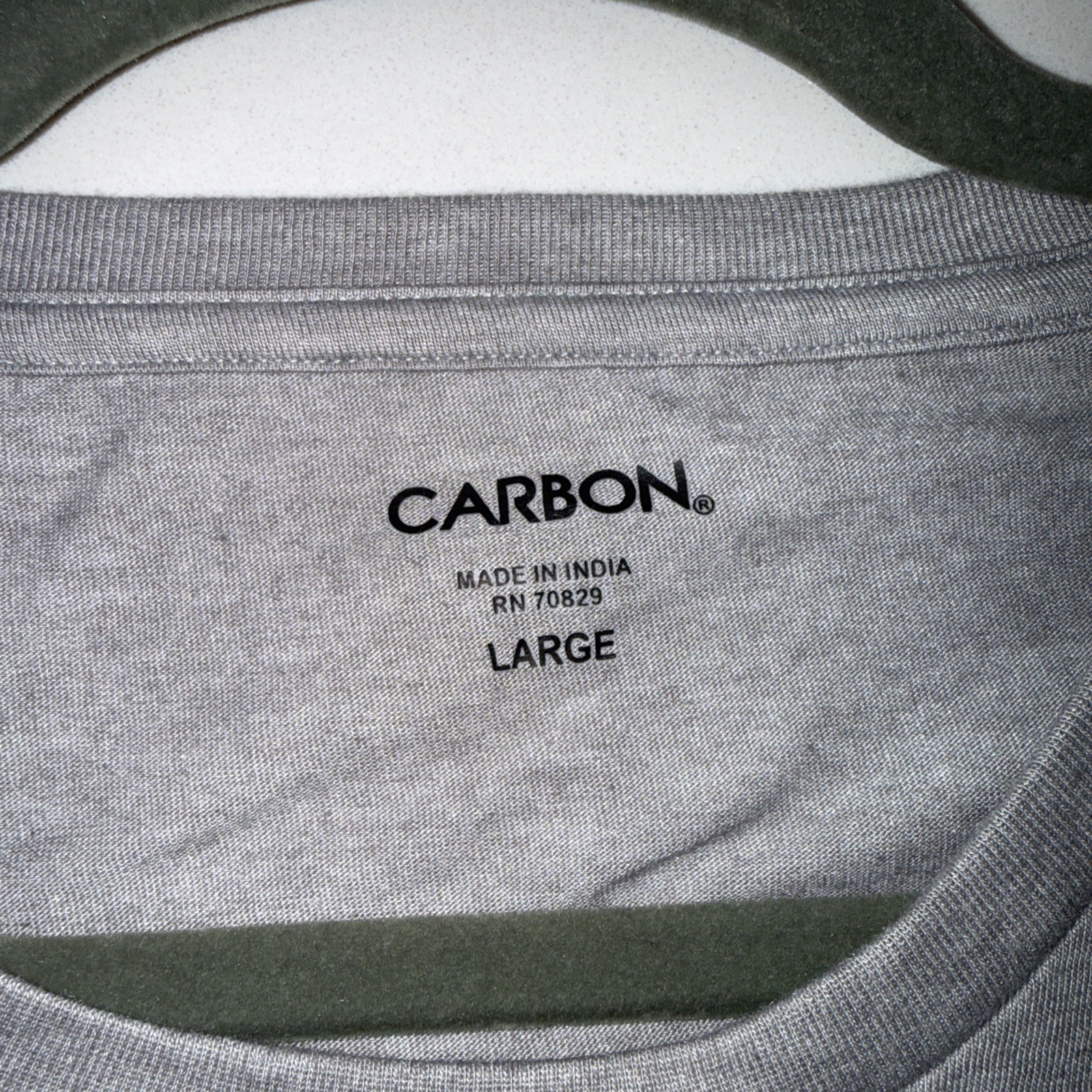 Carbon Unisex TShirt Gray Flag Print Pocket Men’s LG Party On Patriotic US NWT gallery