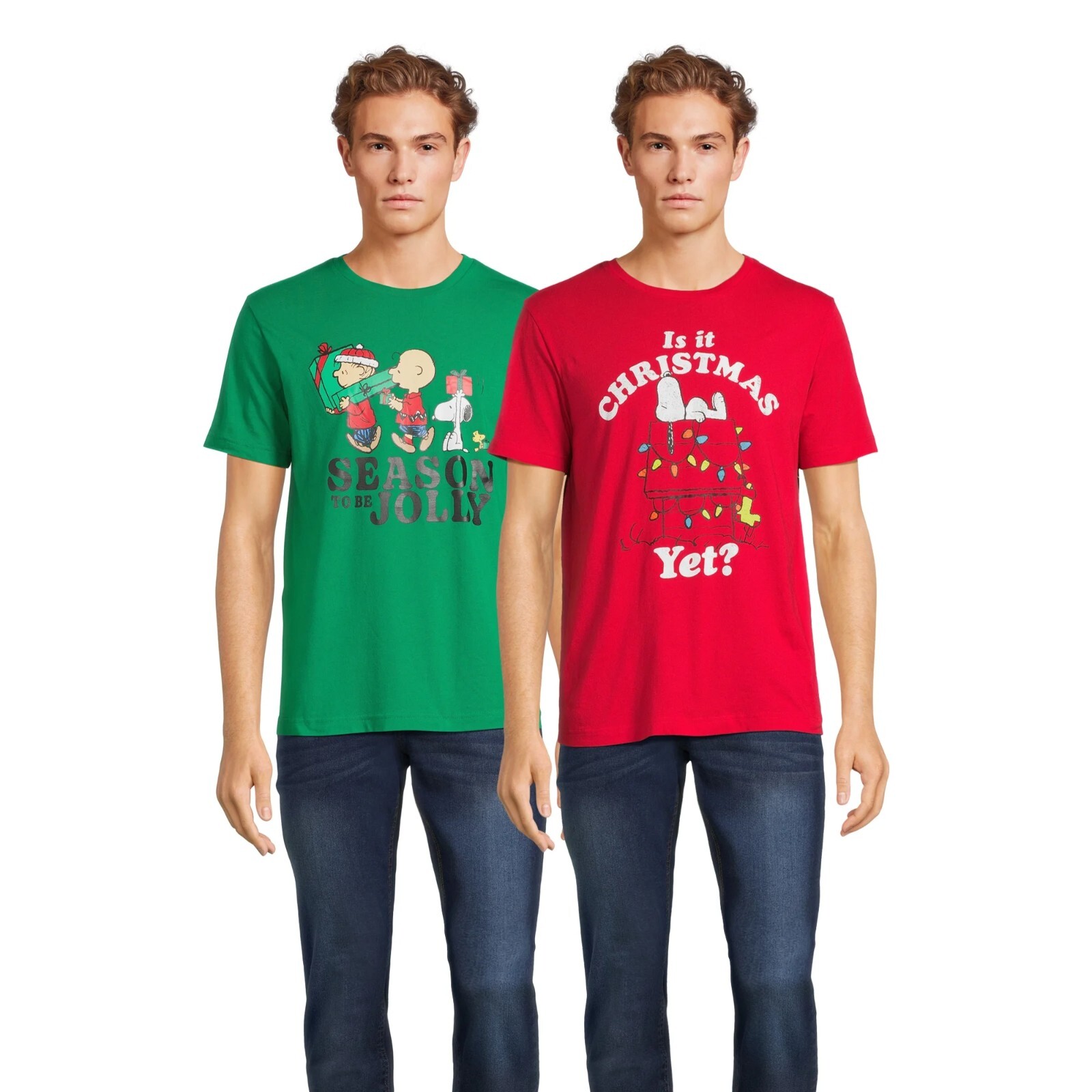Peanuts Men's Graphic Tees with Short Sleeves, 2-Pack Size S (34-36) gallery
