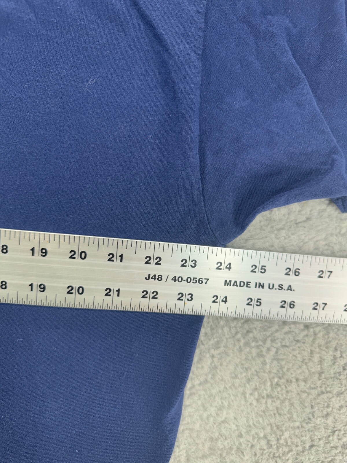 Hanes Men's Beefy Fit Plain Tee T Shirt Deep Navy Blue Size Extra Large XL gallery