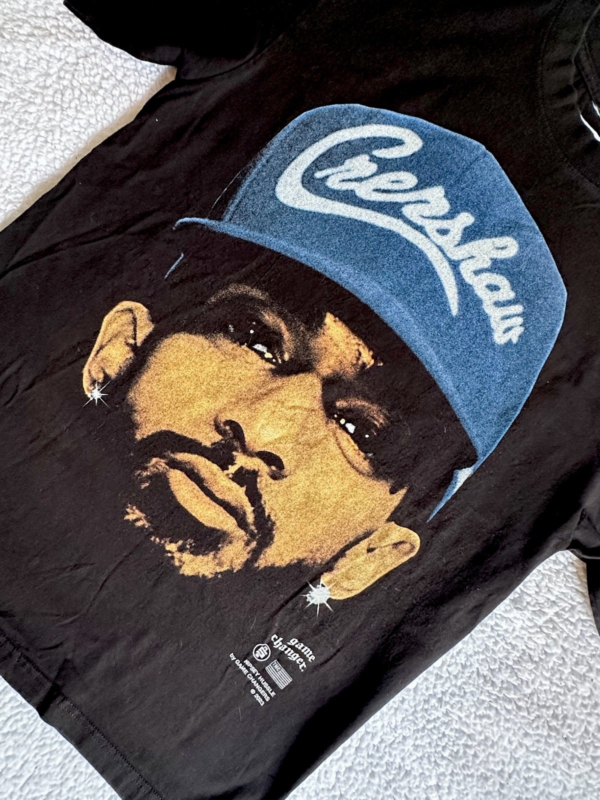 Game Changer Nipsey Hussle Big Face T-Shirt, Black, Large, Crenshaw gallery