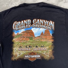 HARLEY DAVIDSON Men’s Short Sleeve T-Shirt Sz Large Black Grand Canyon Sedona AZ
