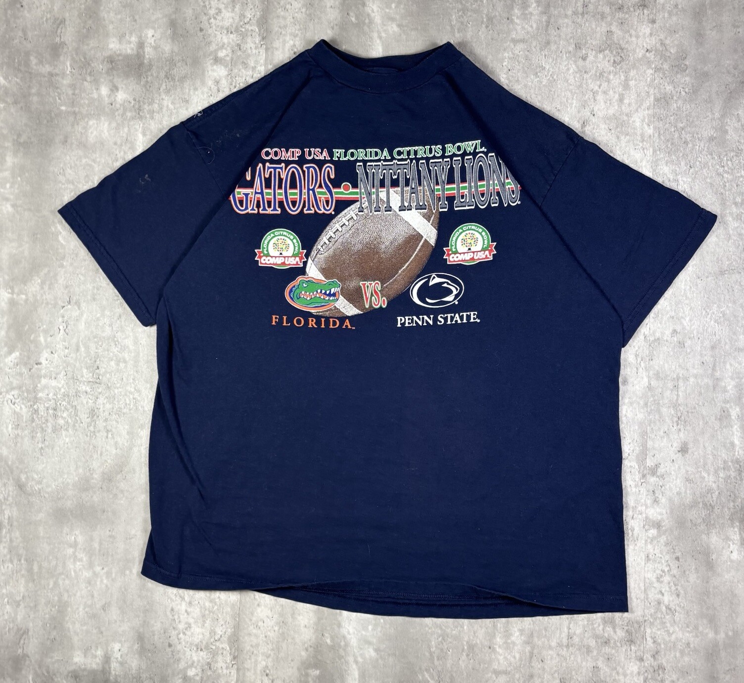 Vintage 90s Citrus Bowl Penn State Florida Gators T Shirt Mens size 2XL