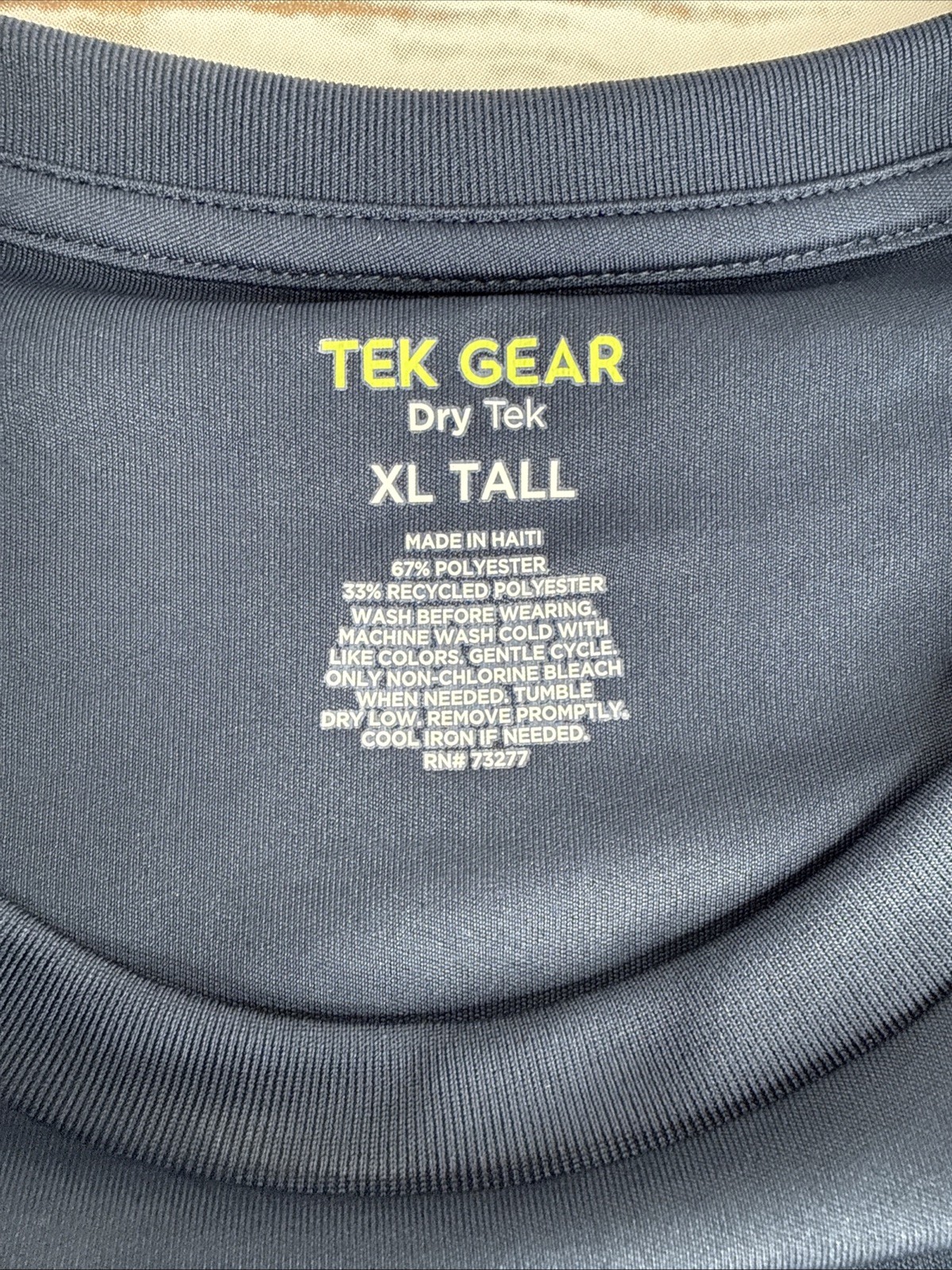 Tek Gear Dry Tek T-Shirt Short Sleeve Crew Neck Athletic Dress Blue Men's XLT gallery