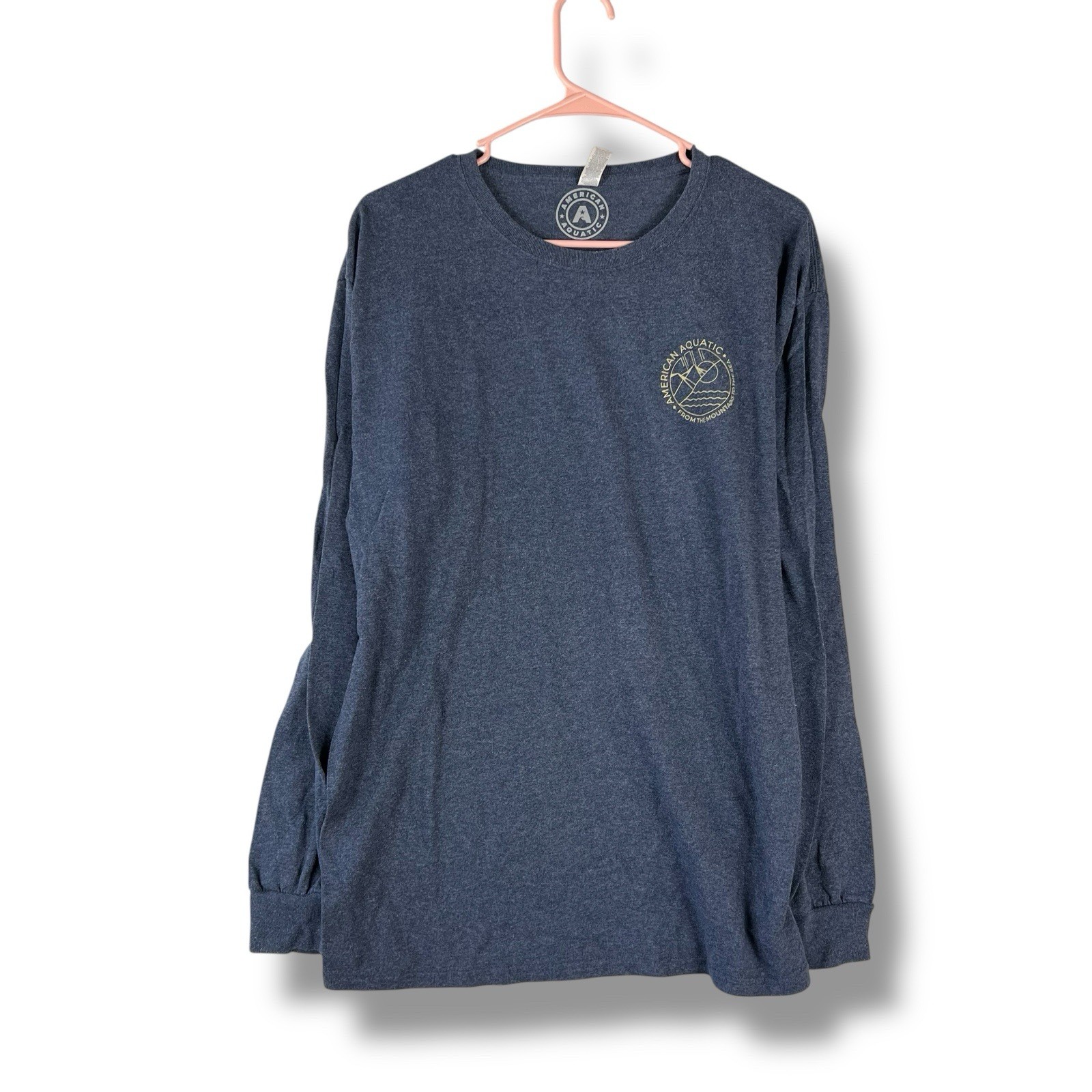 American Aquatic Mens L Large Longsleeve Blue T Shirt gallery