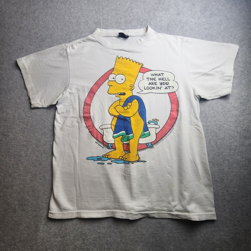 Vintage 1990 Bart Simpson “What the hell are you lookin’ at?” T-Shirt L