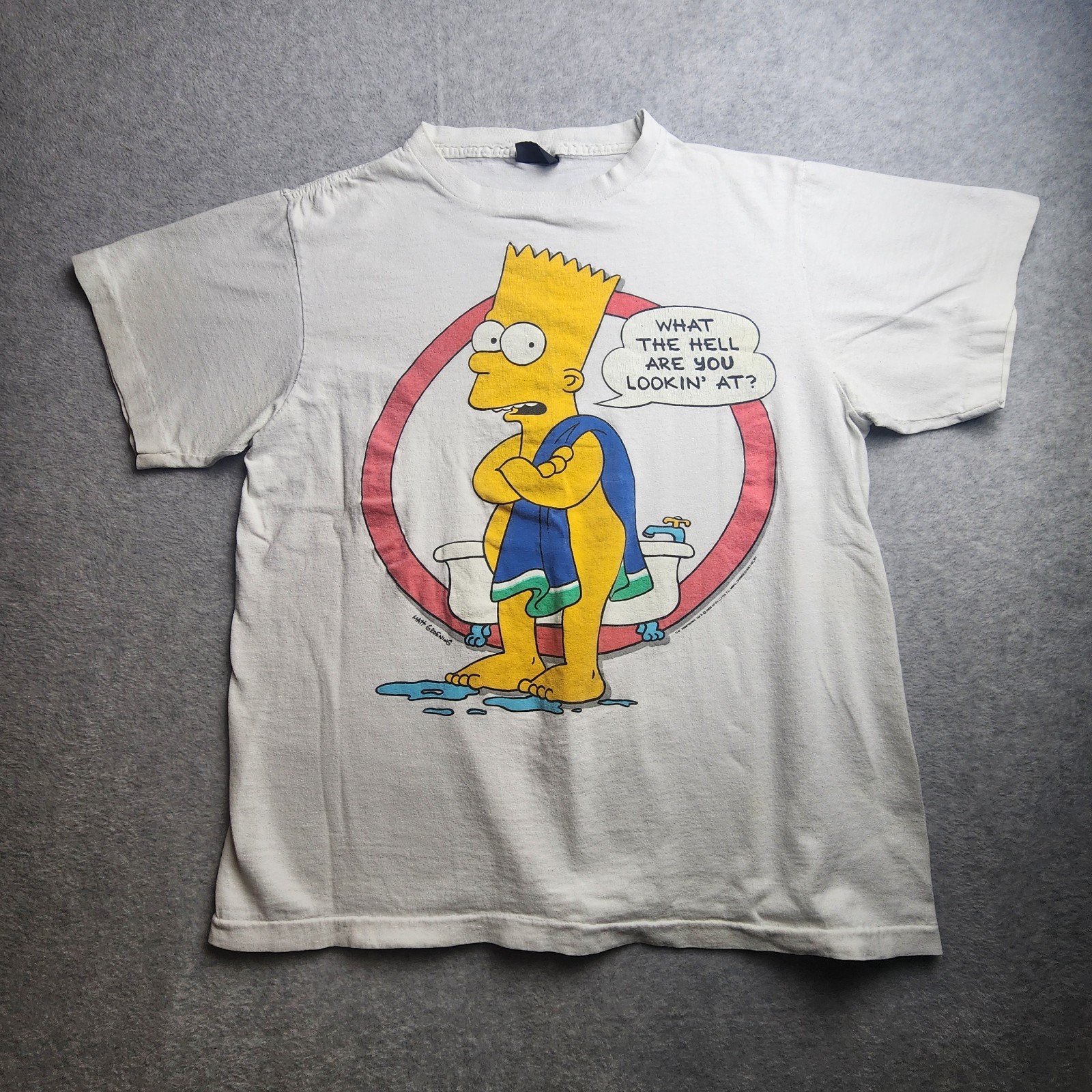 Vintage 1990 Bart Simpson “What the hell are you lookin’ at?” T-Shirt L