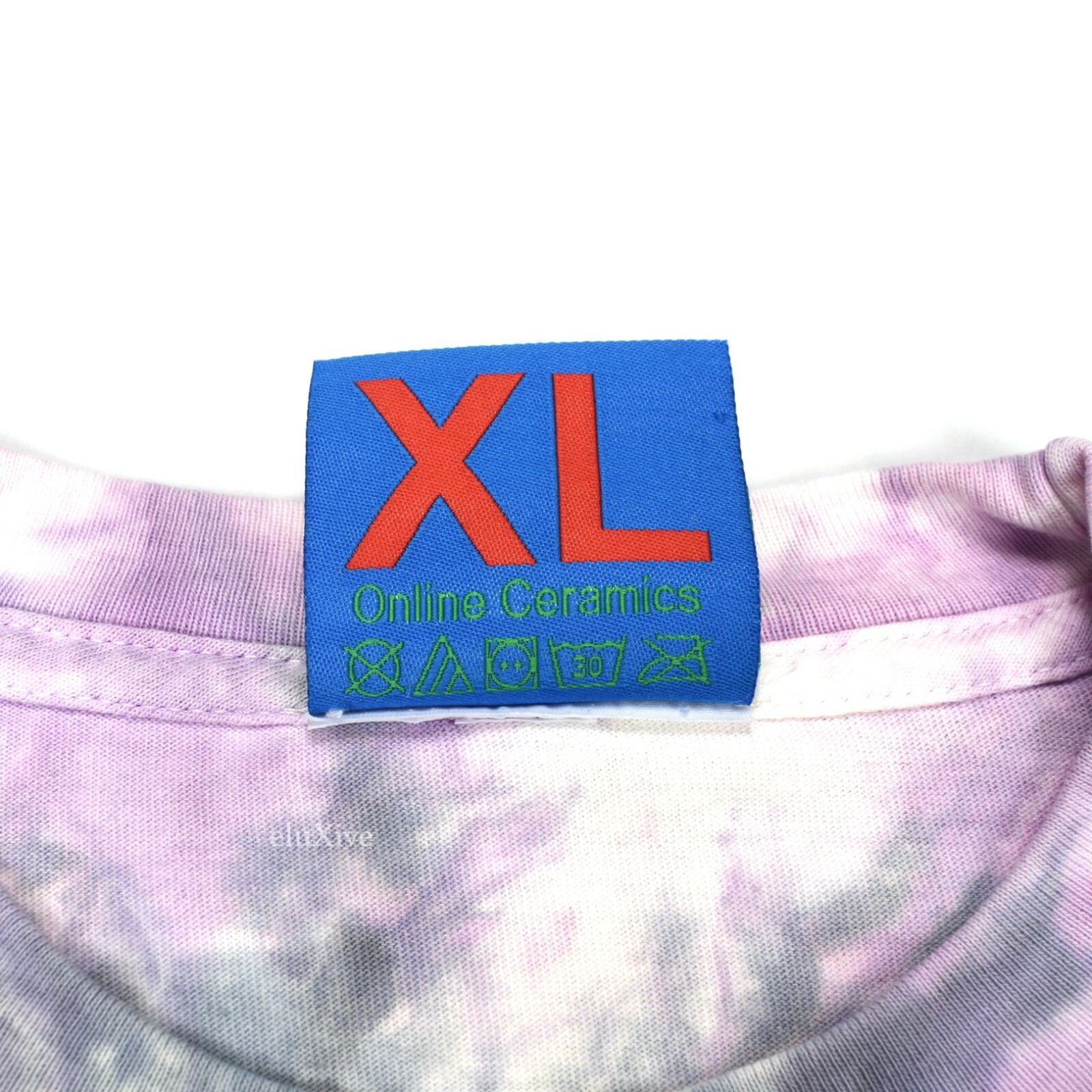 DS 2022 Online Ceramics Find Heaven Everywhere Tie-Dye Shirt Green Purple Men XL gallery