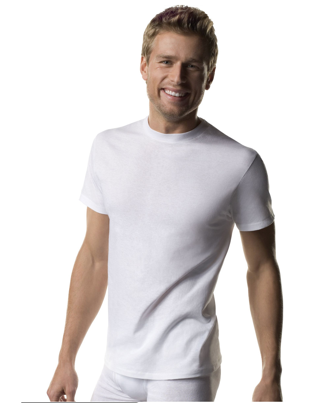 Hanes Mens White Tagless T-Shirts Crewneck 3Pk S-3XL Style 2135 gallery