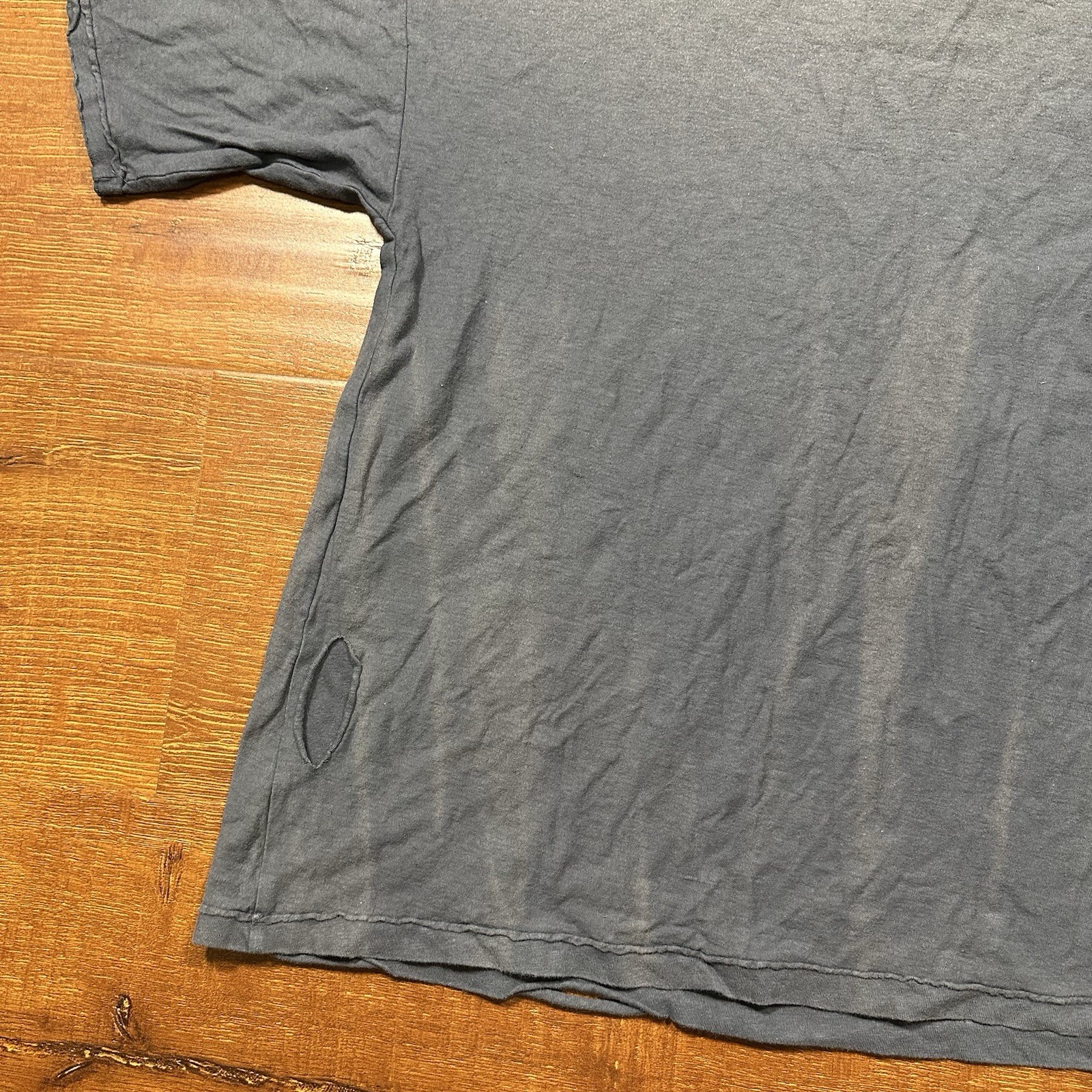 Acne Studios Oversized Boxy T Shirt Mens 2XS Gray Thrashed Distressed Portugal gallery
