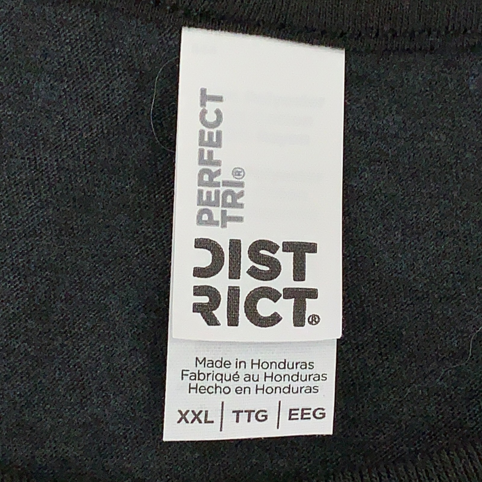 District Perfect Tri Men's Size XXL Charcoal Black 3/4 Raglan Sleeve T-Shirt New gallery