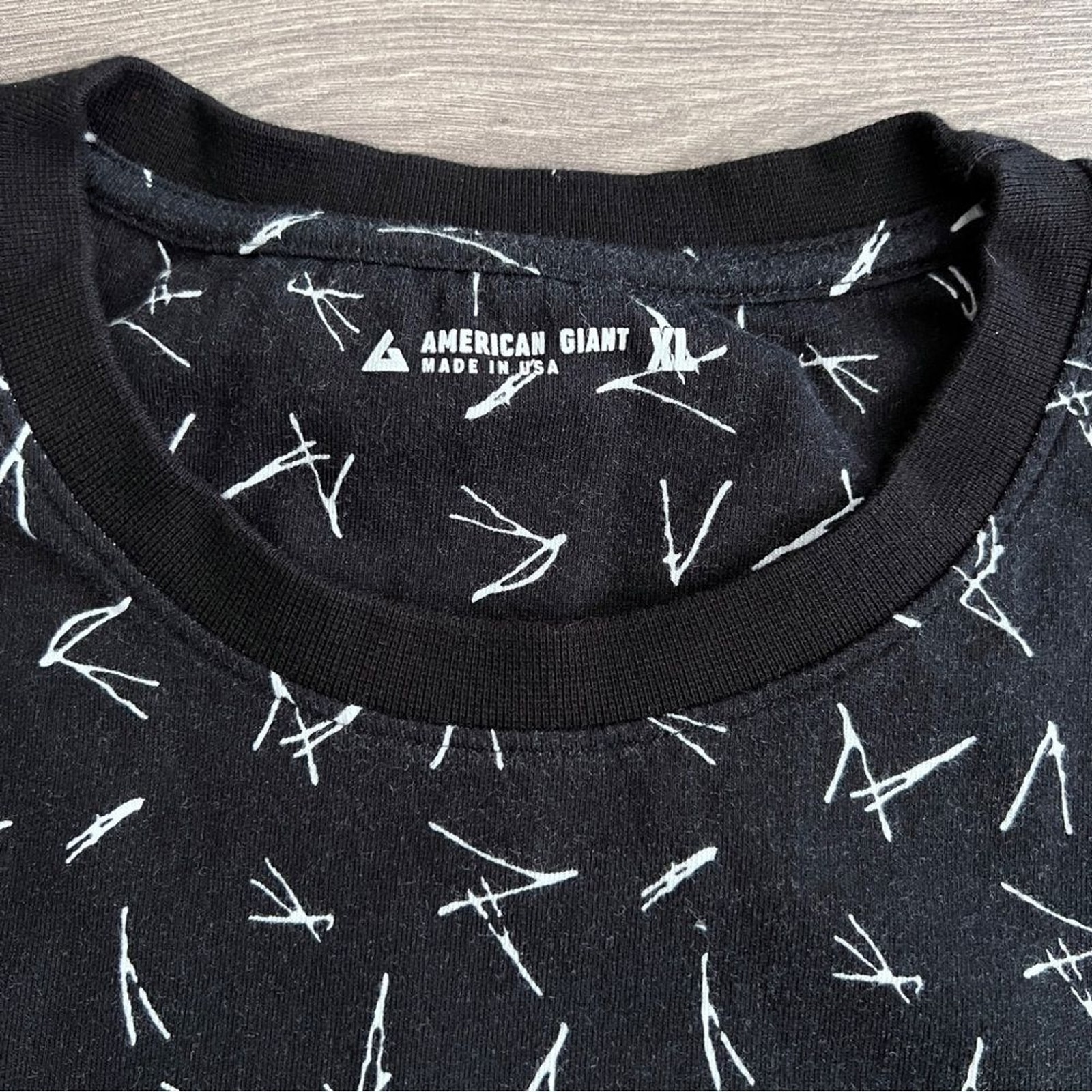 AMERICAN GIANT Mens Heavyweight Pocket Tee XL Black Crewneck Casual Workwear 90s gallery