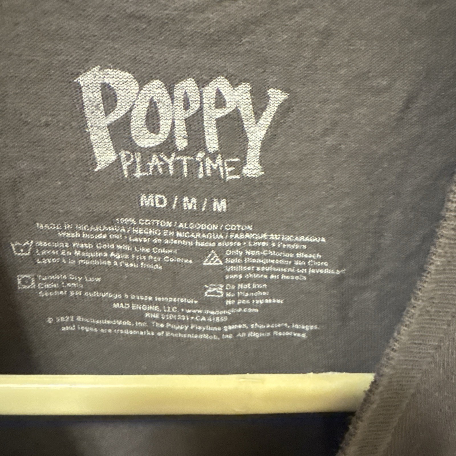 Huggy Wuggy Poppy Play Time Horror Game It’s Time To Play T Shirt Size L gallery