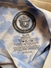 Smokey Bear Vintage Prevent Forest Fires BlueWhite Tie-Dye Graphic Tee XL Cotton