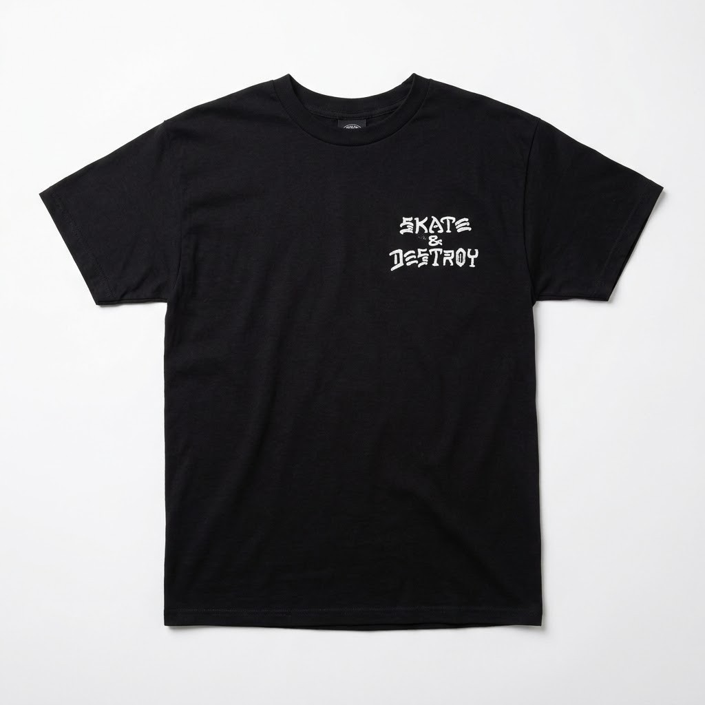 Thrasher Skate & Destroy Graphic T-Shirt – White Urban Skater Streetwear Tee