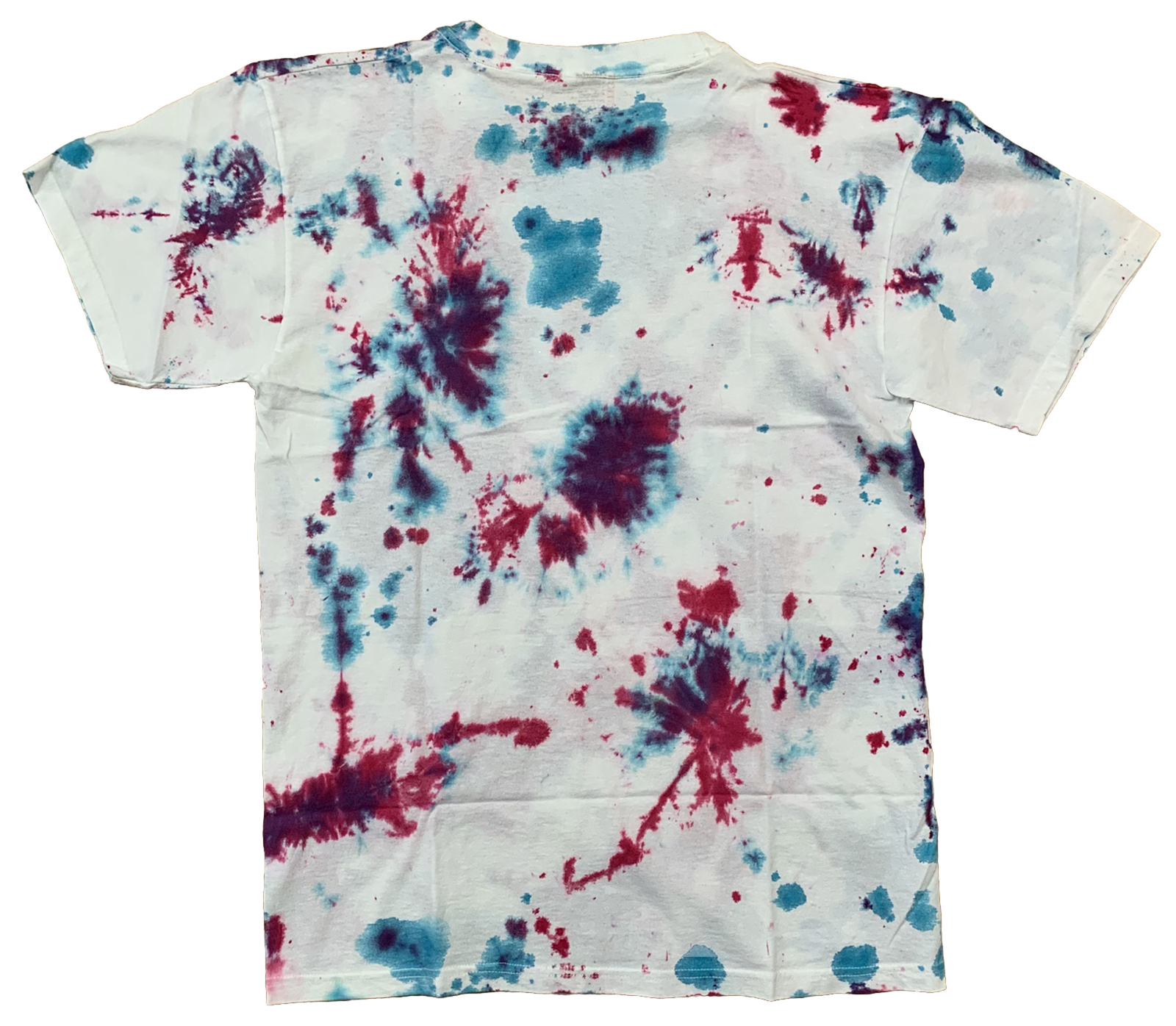 Tie Dye T-shirt Size Medium Red Blue White 100% Cotton Very Good Condition gallery