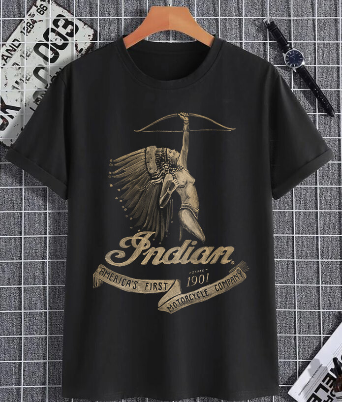 Biker shirt for men -first company in america indian motorcycle t-shirt gallery