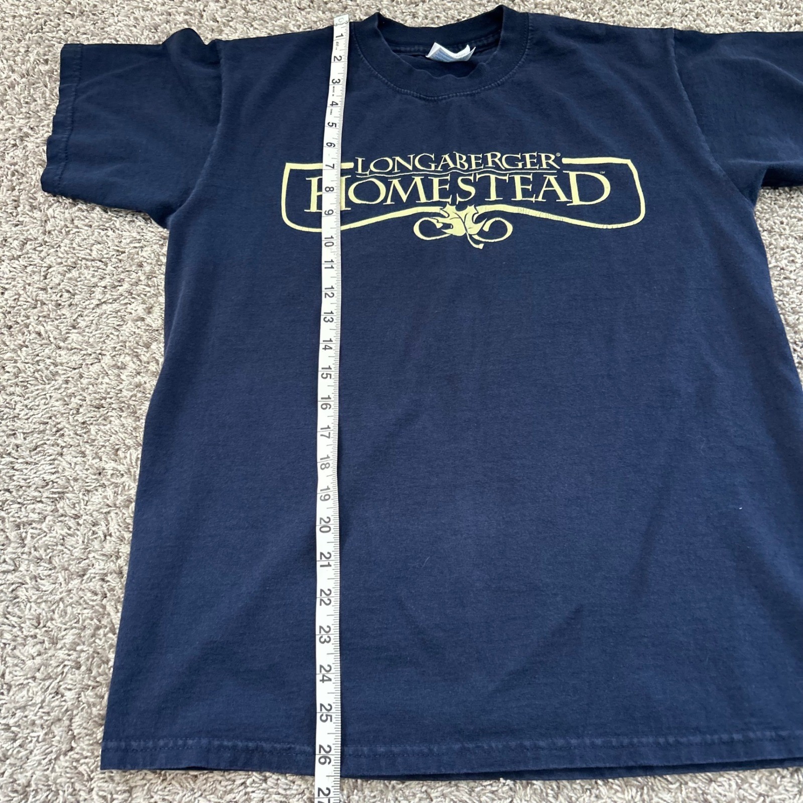 Longaberger Homestead T Shirt Navy Blue Gildan Ultra Cotton Size M gallery