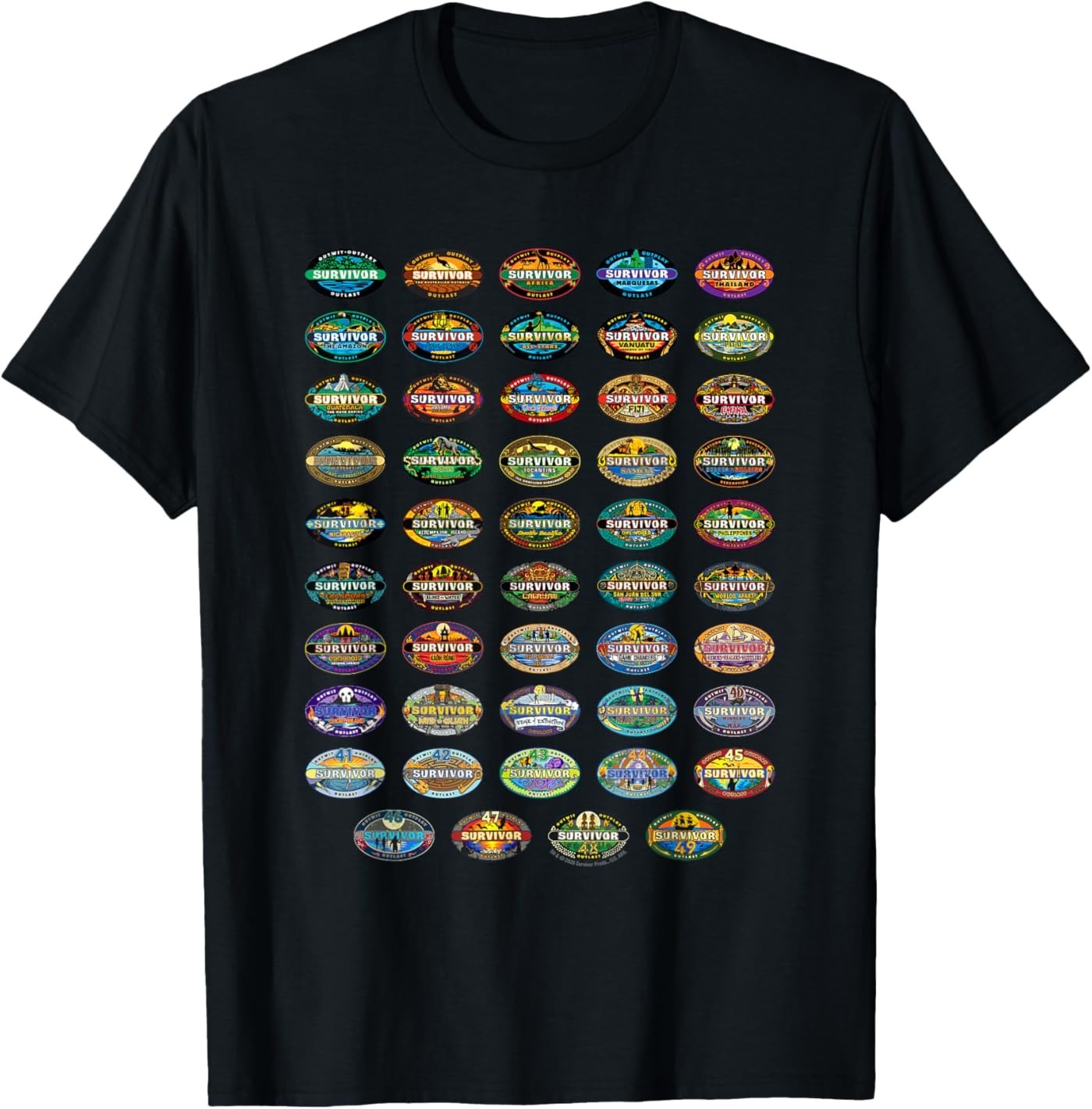 Survivor 50 Seasons of Survivor Unisex T-Shirt