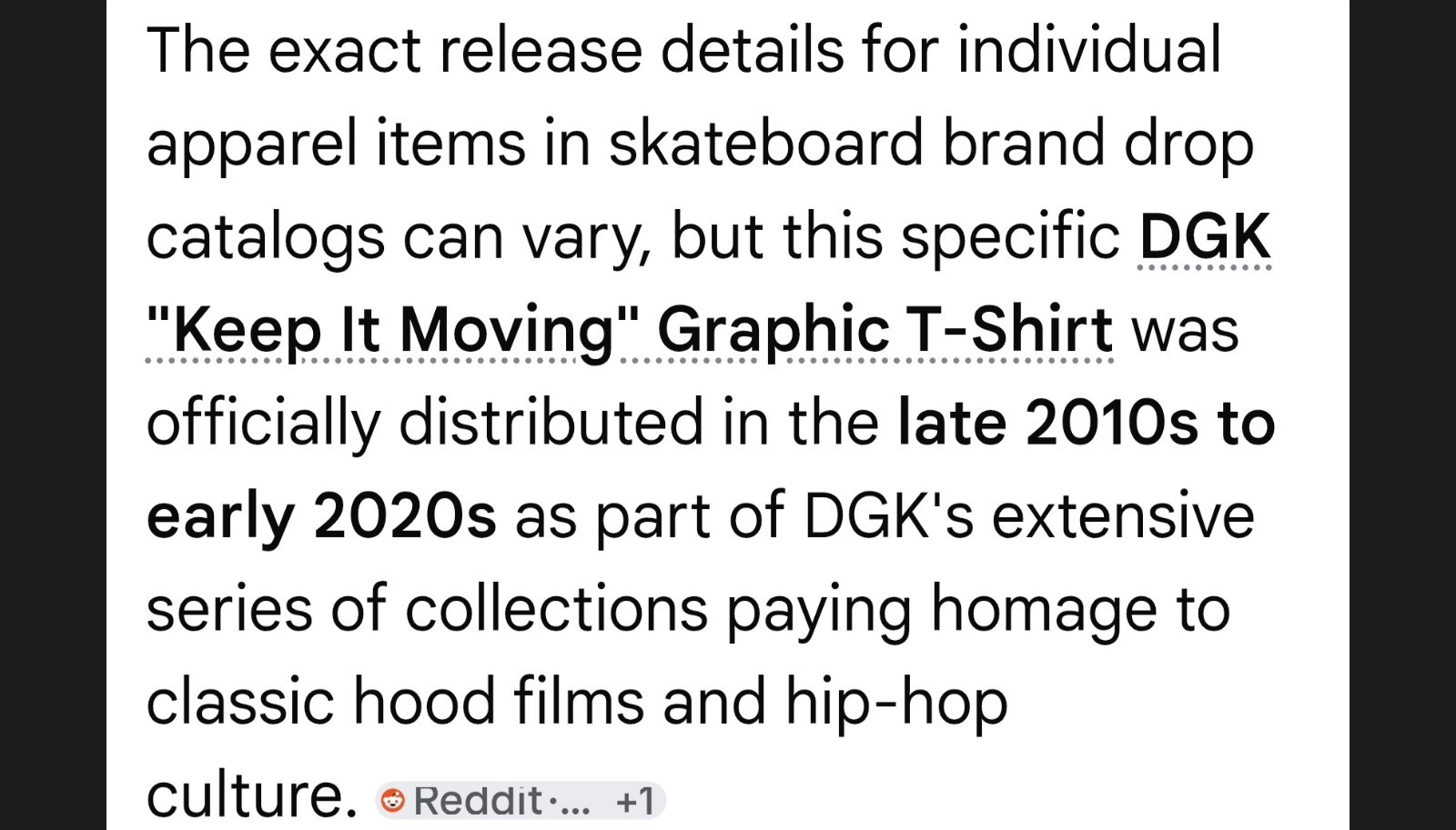 2010-2020's DGK Keep It Moving Boyz n the Hood Men Size Large History In Photos gallery
