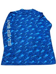 SILVER BAIT MEN’S PERFORMANCE FISHING SHIRT Sz L-UPF50+ Blue-L Sleeve