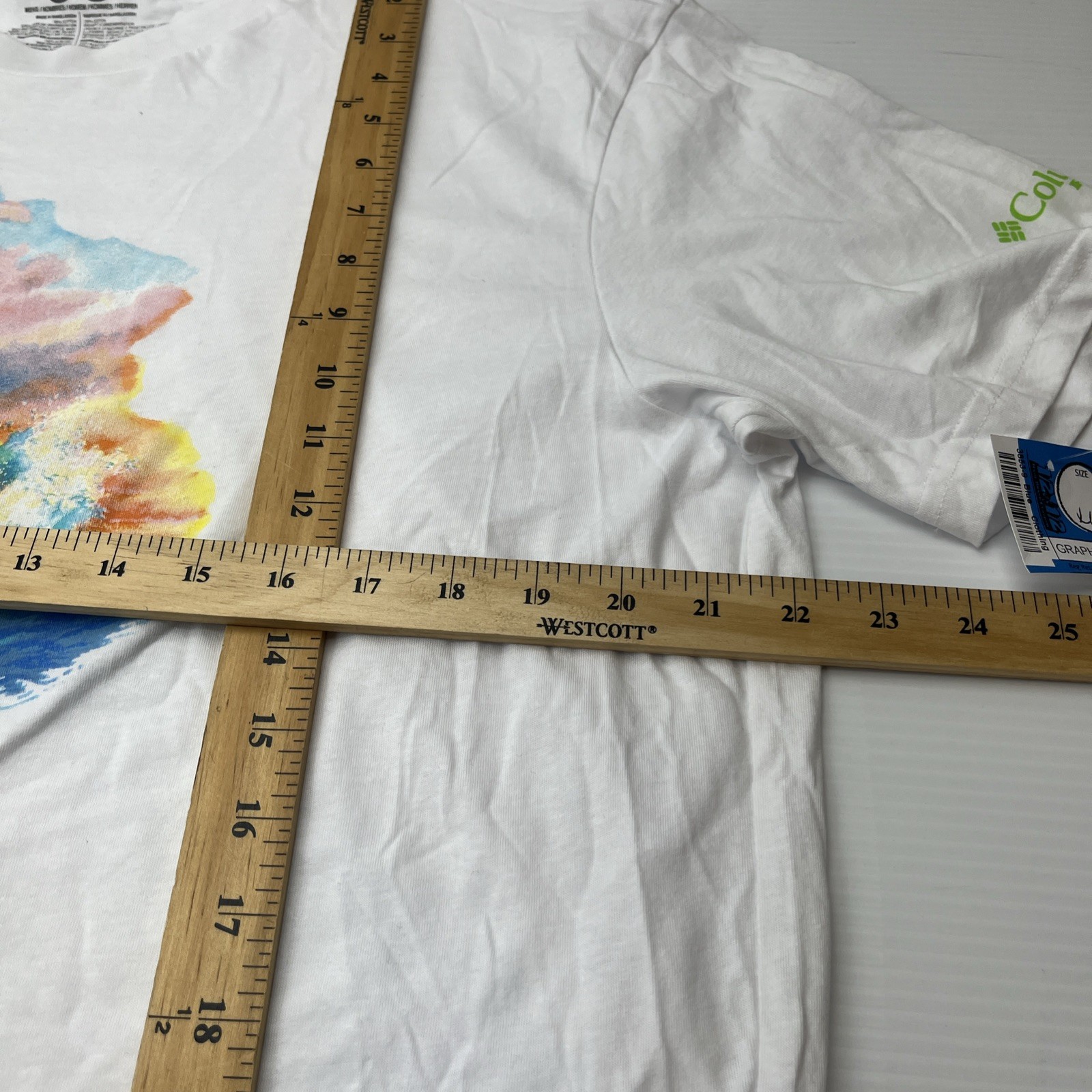 COLUMBIA SPORTWEAR Watercolor Sailfish T-Shirt Swordfish Marlin PFG White XL gallery