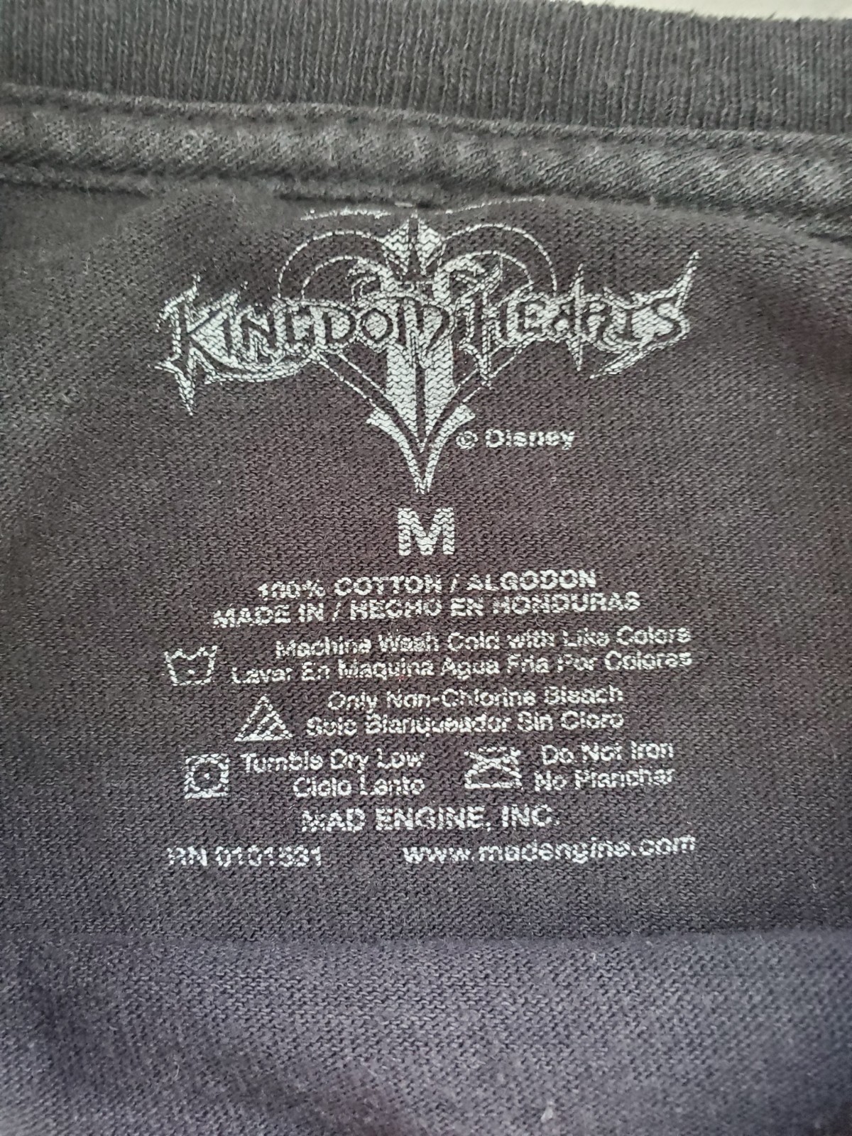 Kingdom Hearts Disney Graphic T-Shirt Black Sora Donald Goofy Sz medium gallery
