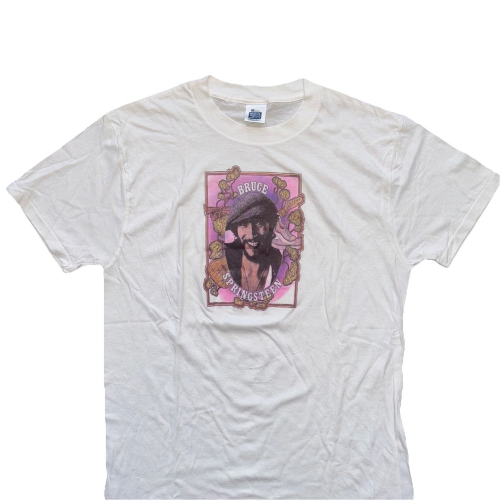 Vintage Bruce Springsteen Short Sleeve T Shirt White Medium 38-40 Made In Canada