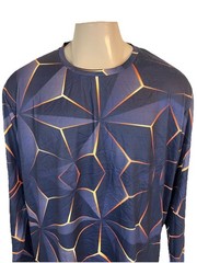 Men’s Multicolor Unbranded Casual Stretch Shirt. 3XL. 95% Polyester/ 5% Elastane