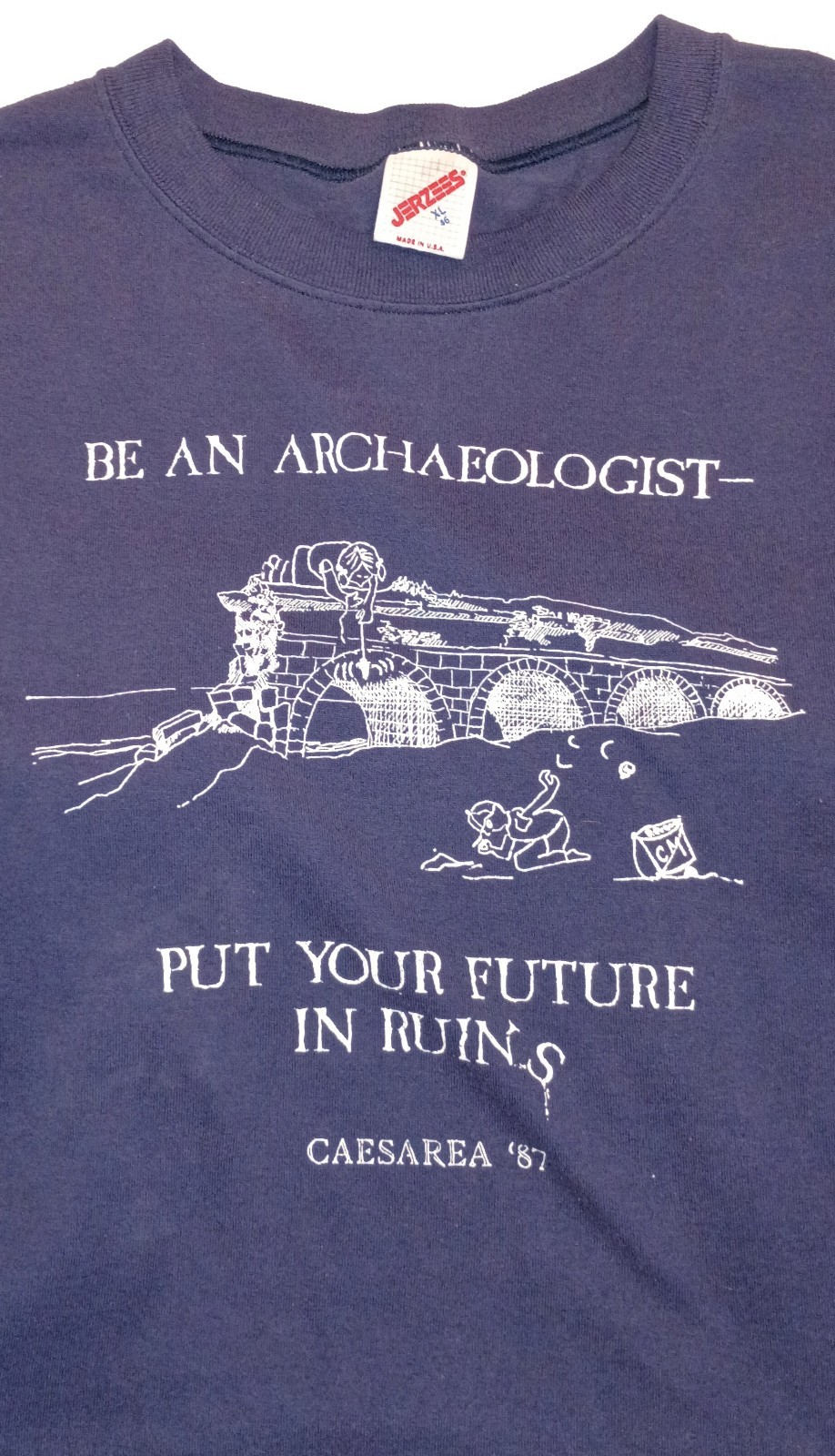 VGT Jerzees Graphic Print T Shirt Mens XL Caesarea Maritima in 87 archaeologists gallery