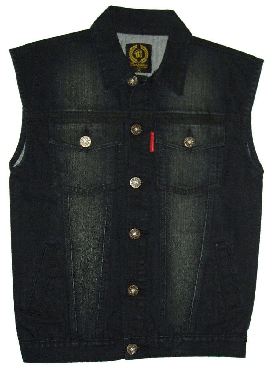 MENS BIKER DENIM VEST (DIRECT MANUFACTURER TO YOU) + FREE SHIPPING gallery