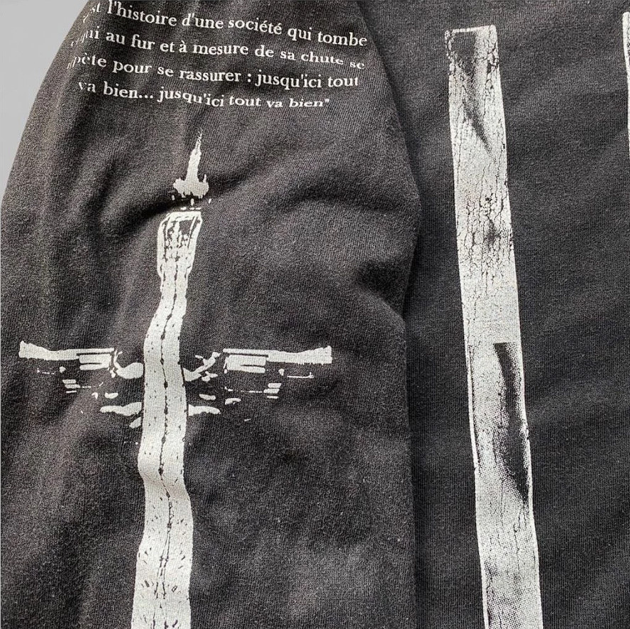 La Haine Shirt Sz XL Vintage Style Long Sleeve Black Faded Single Stitch REPRINT gallery