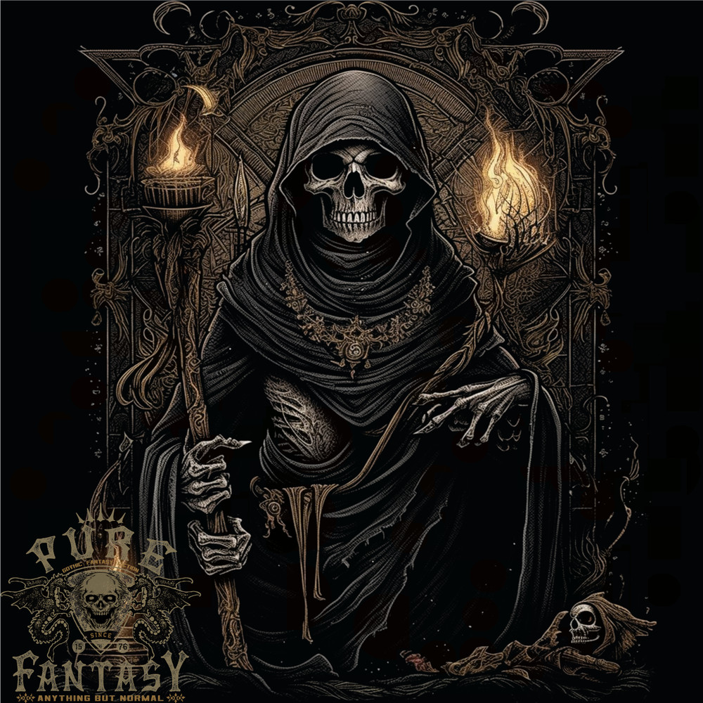 Gothic Grim Reaper Goth Heavy Metal Skull 8 Mens T-Shirt 100% Cotton