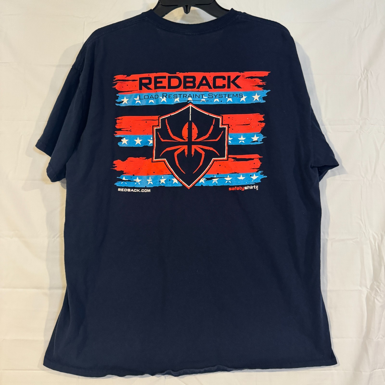 Redback Load Restraint Systems Shirt Mens XL Navy Blue Cargo Trucking Graphic gallery