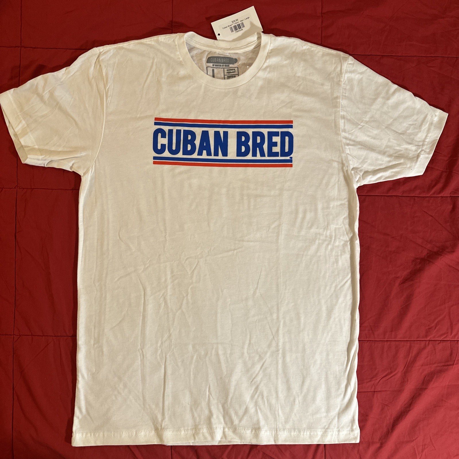 Martha of Miami - Cuban Bred Bred - White Crewneck T-Shirt - Adult Size Large gallery