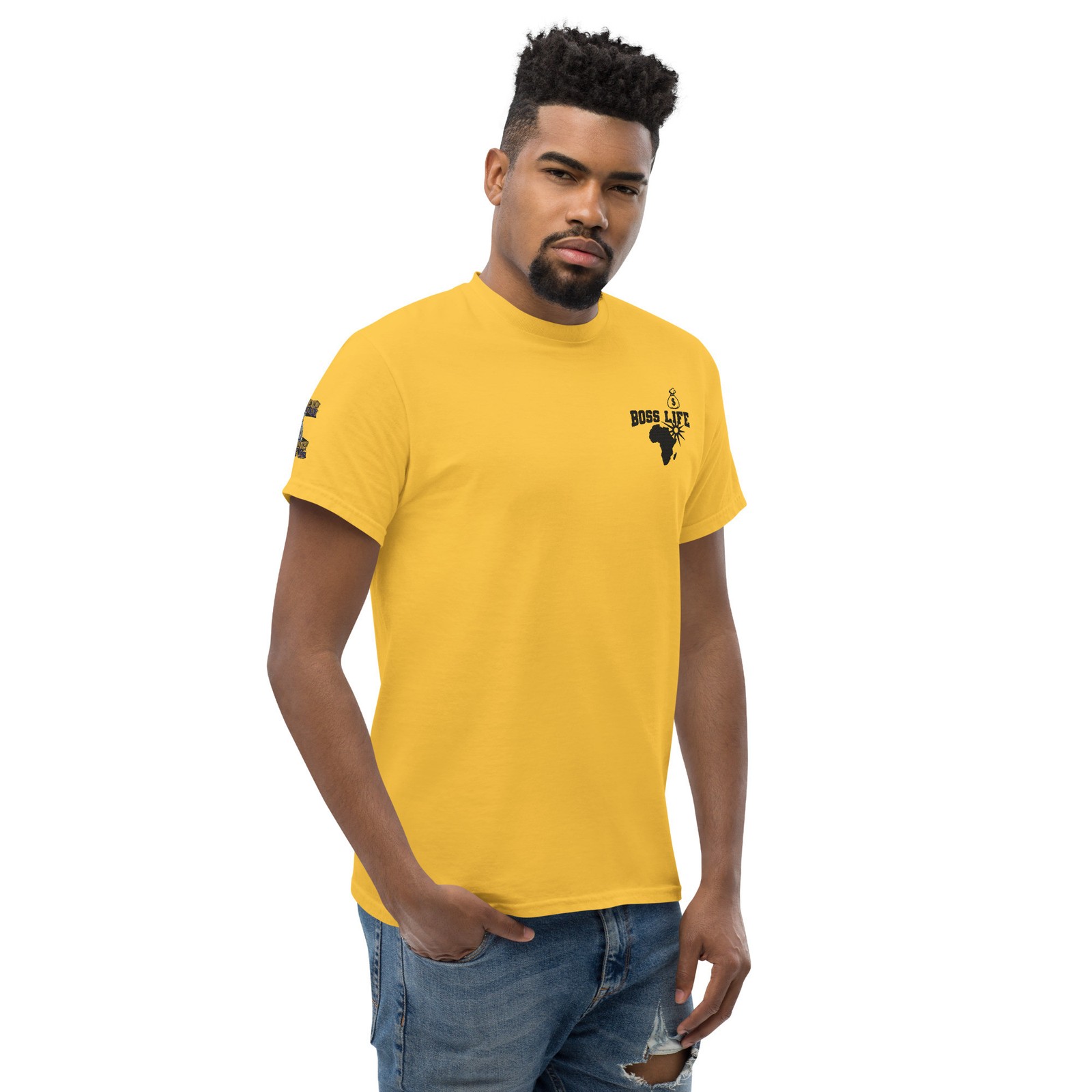Boss Life african money back signature embroisery sleeve Unisex classic tee gallery