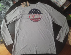 Fintech sun washed Alloy Gray Long Sleeve Shirt Fishing Size XL