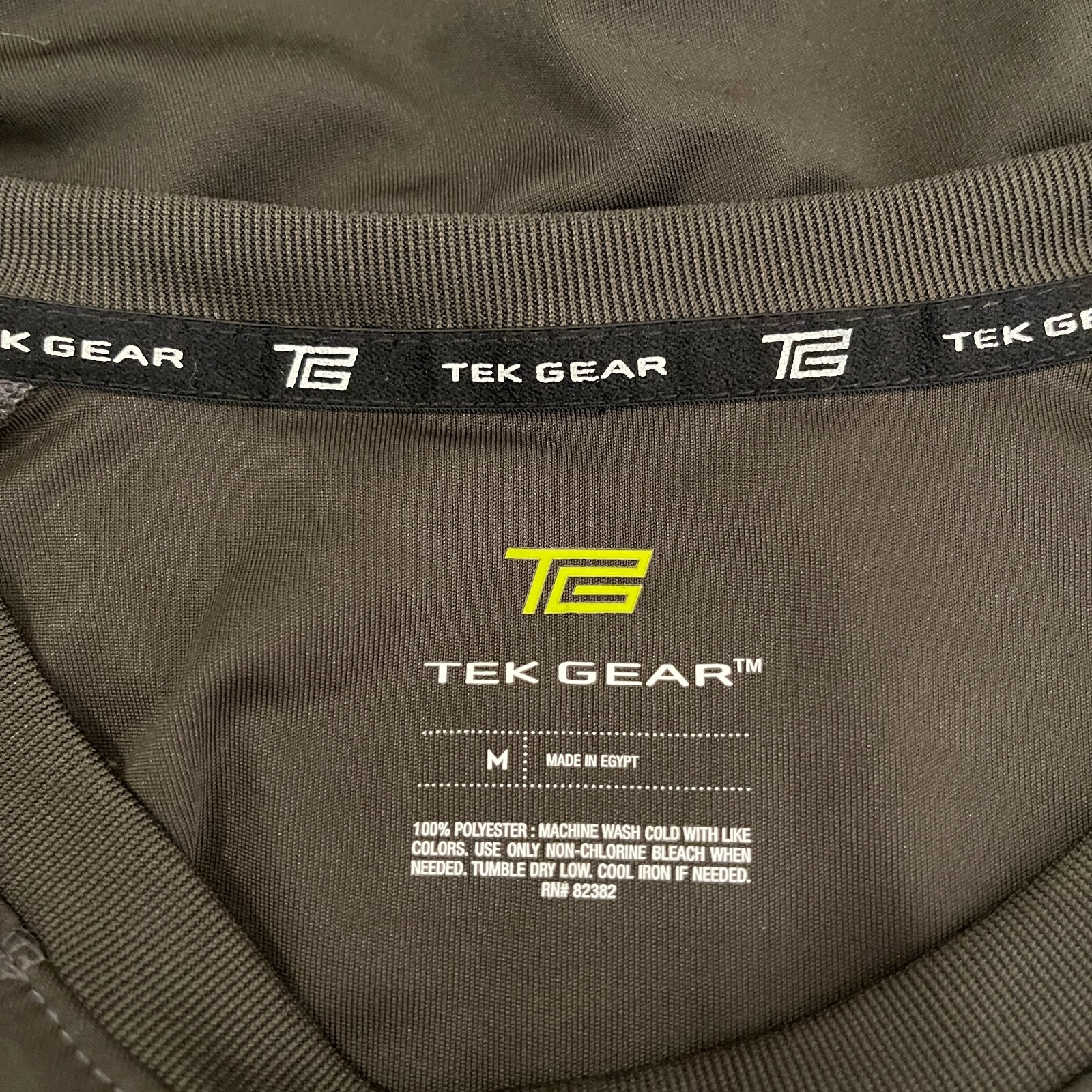 Tek Gear Shirt Men's Medium Gray Short Sleeve Athletic Solid Tee Crew Active Top gallery