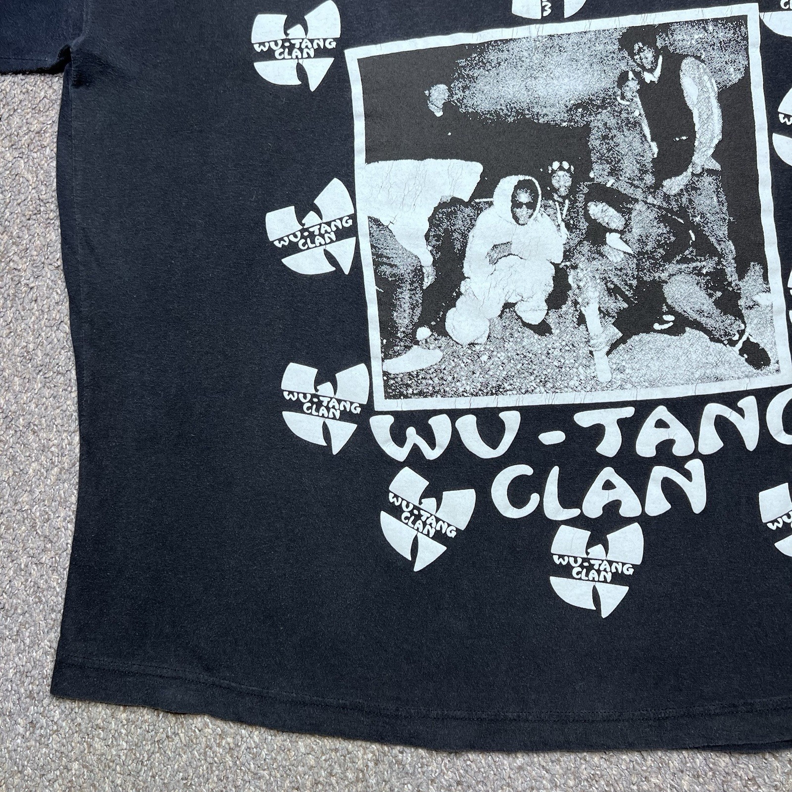 Vintage 1990s Wu Tang Clan 36 Chambers Of Death Promo Rap T-Shirt Sz L gallery