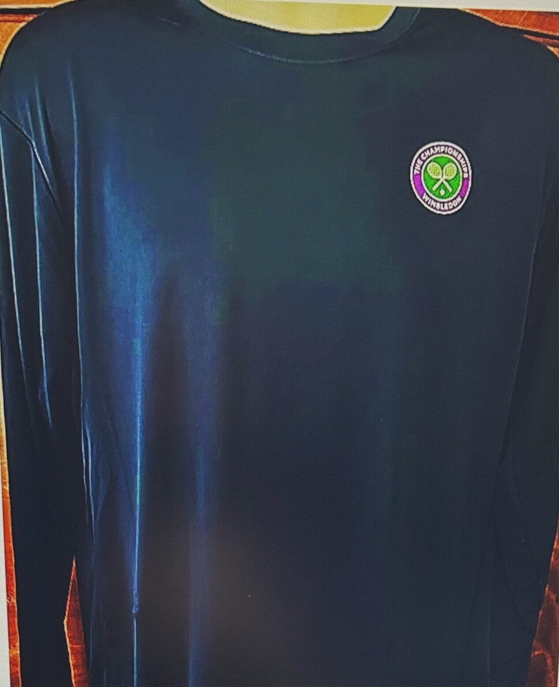 Wimbledon Logo on Deep Navy LS T’s 3.8-OZ, 100% Poly Dry-Fit New / Limited Run