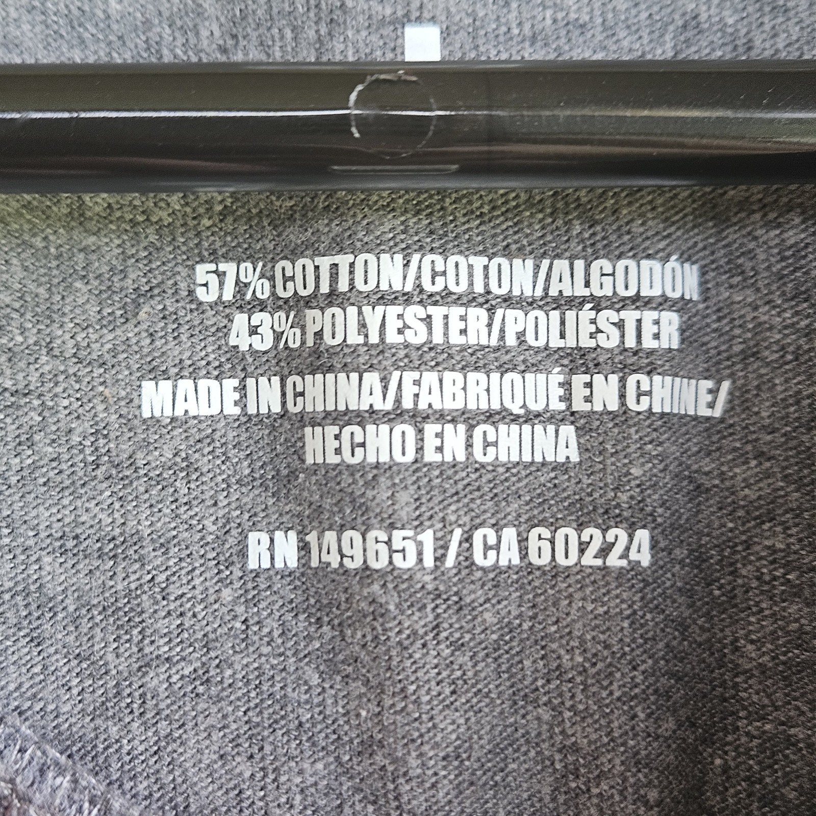 Gray Long Sleeve Workwear Men's Tee Shirt Size Large Cotton Blend gallery