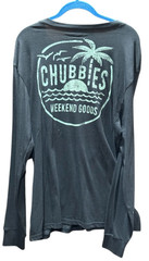 Chubbies The Weekend has Arrived Long Sleeve BlackTshirt Size Large