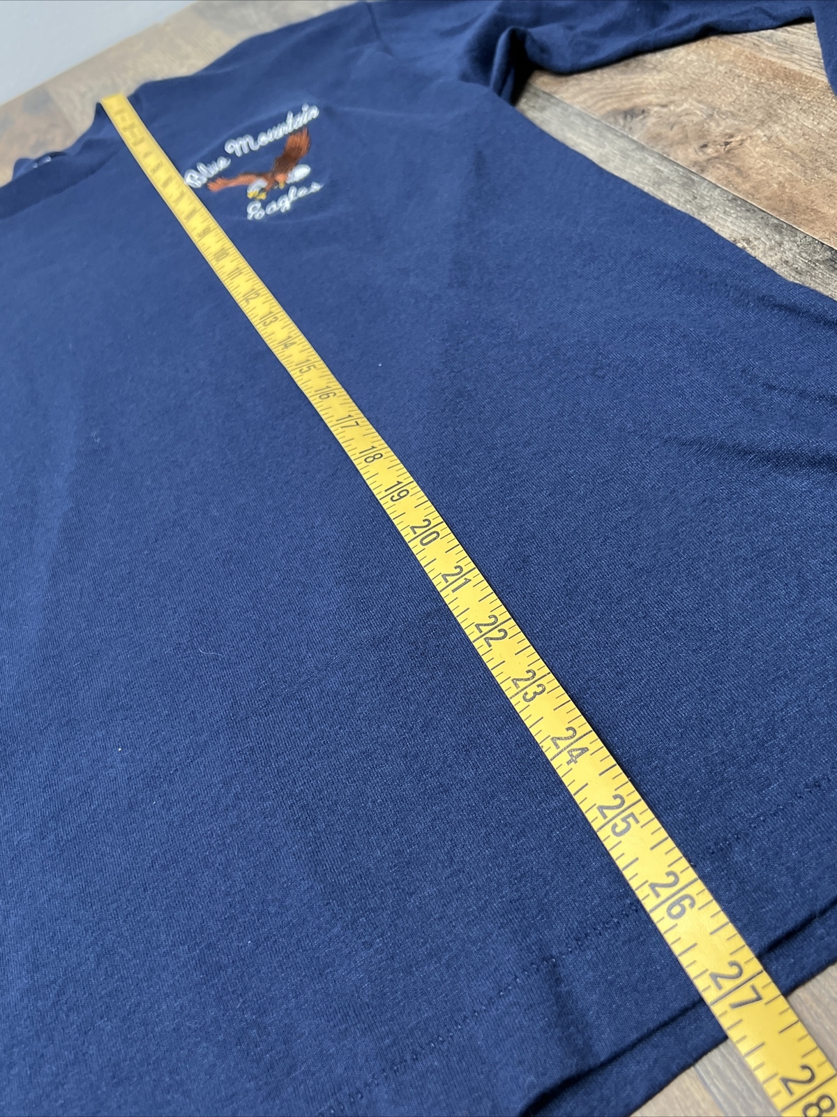 Vintage 90s HEF-T Teejays Blue Mountain Eagles Long Sleeve T Shirt Large Blue gallery