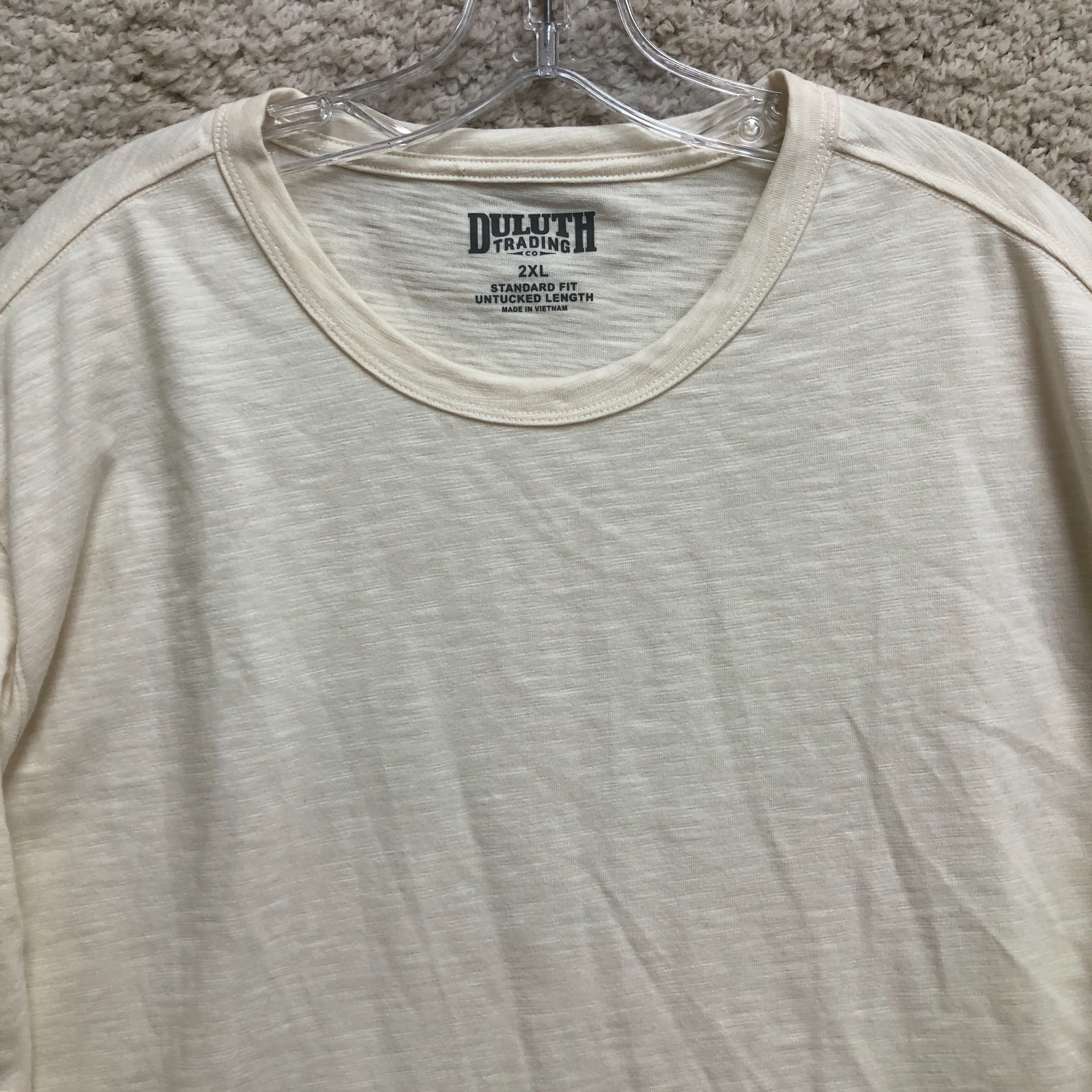Duluth Trading Shirt 2XL Adult Beige Standard Fit Untucked Length Pullover Mens gallery