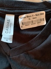 canvas v neck 3005 cl black graphics 100% Cotton