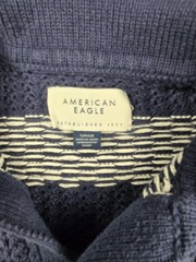 American Eagle Small Knitted Polo Shirt Striped #716