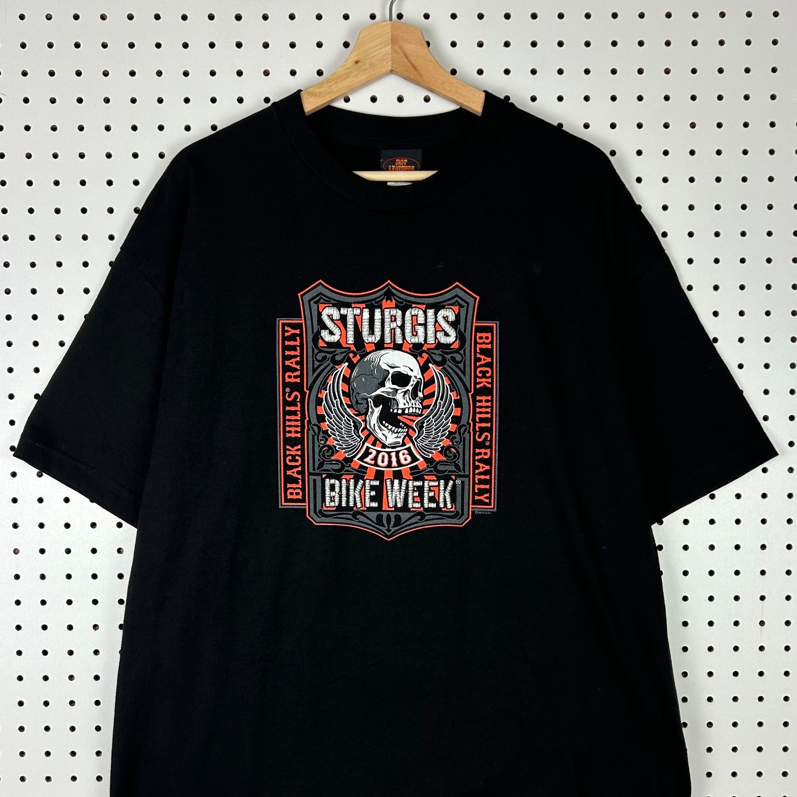 Hot Leather Sturgis Bike Week XL Motorcycle Biker T Shirt Black Skull Graphic 16 gallery